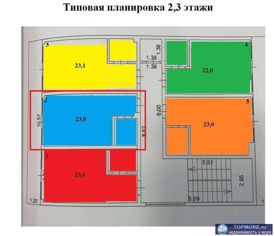 Лот № 166135. В продаже 1 комн. Квартира 23.3 м2 на 2 этаже в Лазаревском.   ак Tulip Garden это комплекс комфорт...