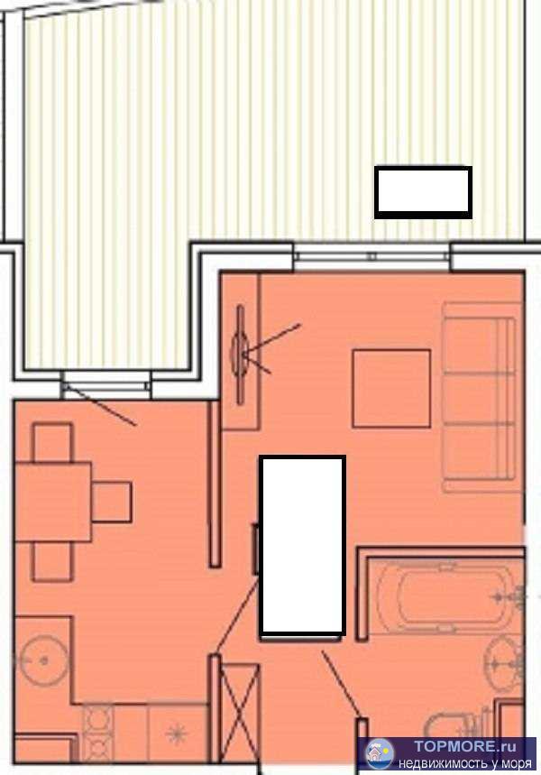 Лот № 167336. Продаю апартамент с террасой в центральном районе города Сочи - Мамайка. Общая площадь - 21 м2. На... - 1