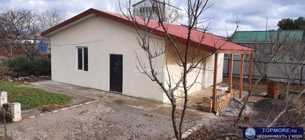 Продается новый дом 80 кв.м. на участке 4,3 сотки в СТ "Скиф".  Дом из Крымского камня ракушняка, снаружи...
