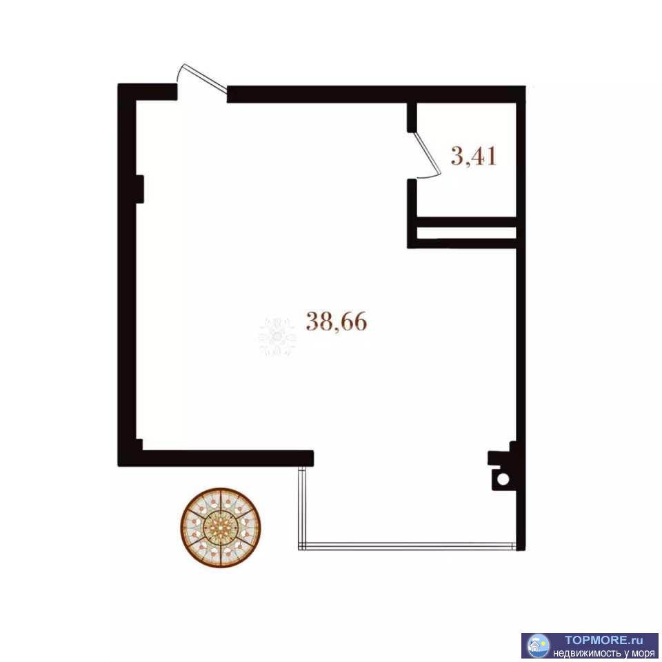 Продам 1 комнатные апартаменты-студия в  ЖК 'Уютный', 42,07 кв.м., 6 этаж 6 этажного дома, пер. Индустриальный 4,...