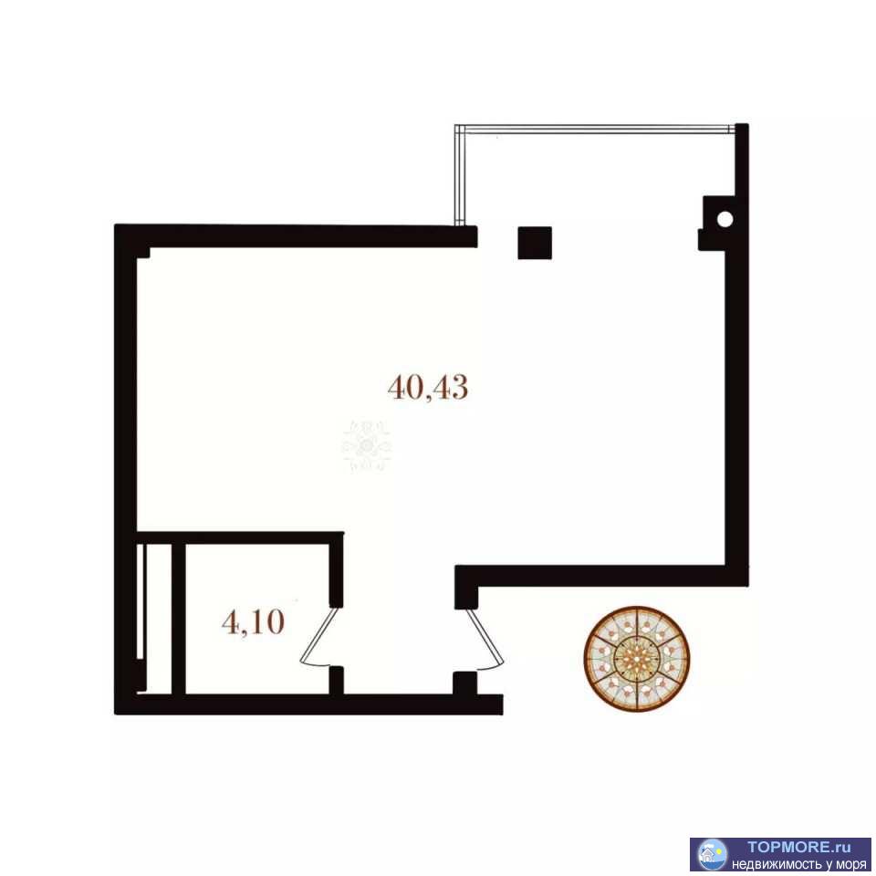 Продам 1 комнатные апартаменты-студия в  ЖК 'Уютный', 44,53 кв.м., 6 этаж 6 этажного дома, пер. Индустриальный 4,...