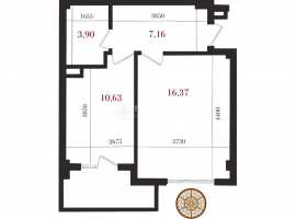 Продам 1 комнатную квартиру в ЖК Уютный, 
42,12 кв.м., 5 этаж 6...
