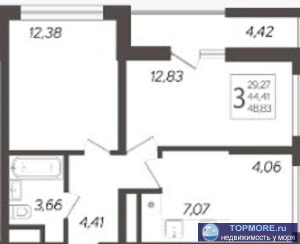 Лот № 179766. Продается светлая и уютная квартира с балконом в жилом комплексе “Кислород” в Сочи! Воспользуйтесь... - 1