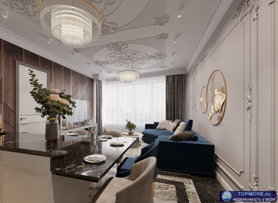 Продажа / Квартиры, Сочи, улица Ленина, 41 087 360 р. Лот № 187962. Продаю элитные апартаменты с ремонтом и шикарным видом на море!Акция 50% до 15 июня.Строительная...