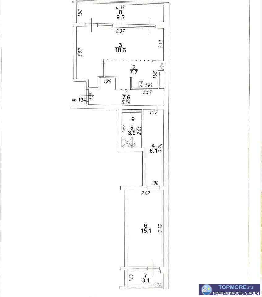 Продажа / Квартиры, Сочи, Кирпичная улица, 23 600 000 р. Лот № 187243. Продается 2 комнатная квартира в жк Триумф. Отделка черновая. - 1