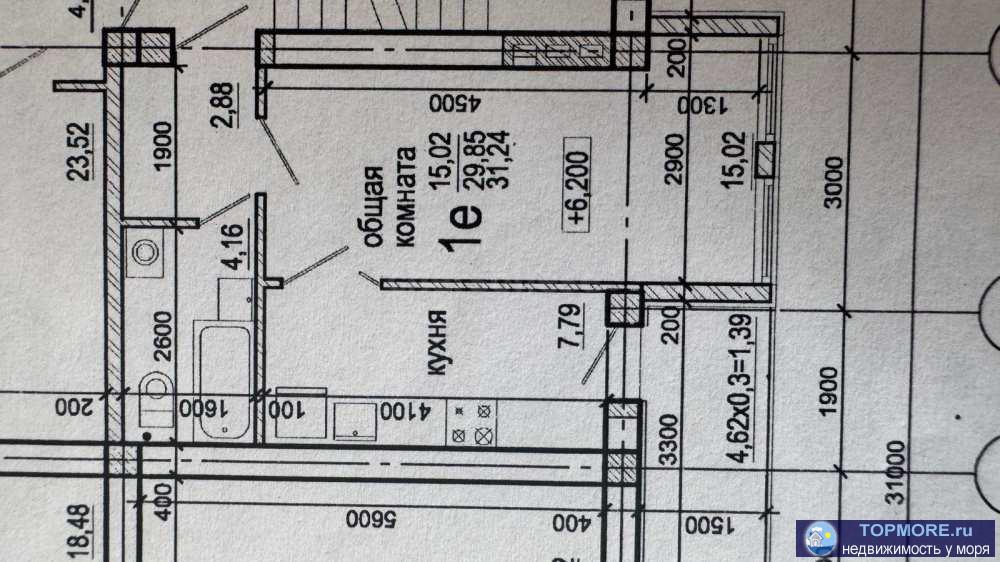Объект № 75642  Однокомнатная видовая квартира у моря в новом доме! Проспект Античный!  Важно:  - дом из натурального... - 1
