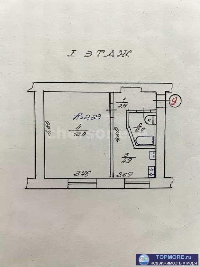 Продается уютная однокомнатная квартира в тихом и спокойном районе!    Общие сведения: Площадь – 29,7 кв.м, жилая –... - 1
