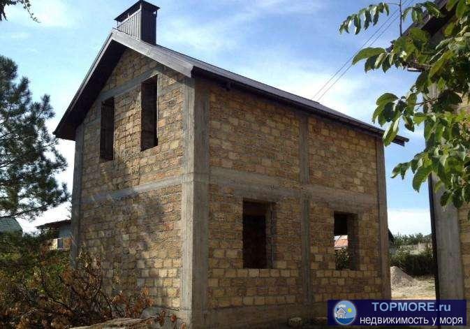 Продается недостроенный дом из ракушечника  70 м2 на участке 4 сотки; свет, вода, газ на участке, перекрытие ж/б... - 2