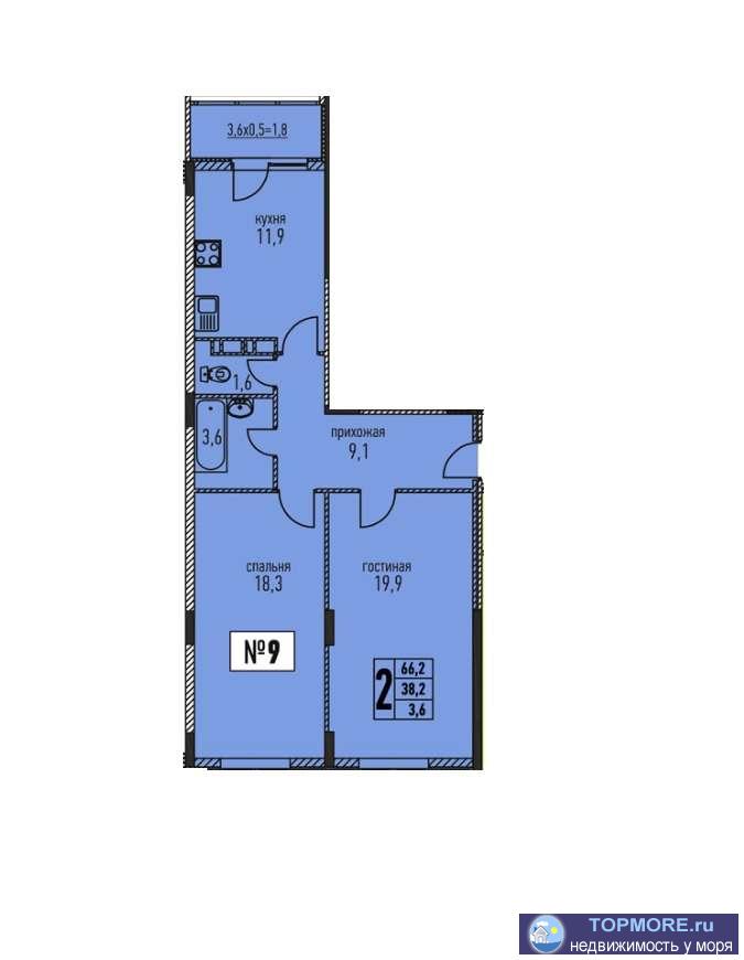 Горячее предложения! В ЖК Бельведер в 3,4 и 5 литерах есть квартиры s-66,2 кв.м.; 66,65 кв.м.; 44,6 кв.м.; 47,1 кв.м.... - 15