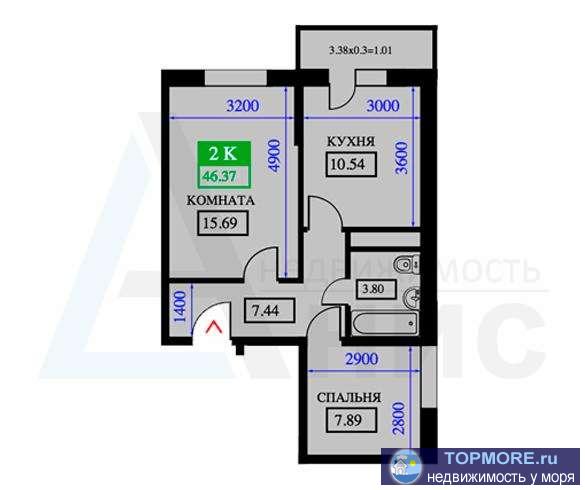 Номер объекта: 37269 Продается 2-х комнатная квартира в ЖК Крылья с качественным ремонтом под ключ, от надежного...