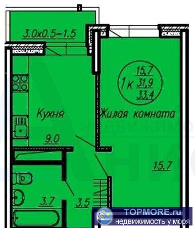 Номер объекта: 37292 Продам 1-к квартиру 33,4м.  8/24 ул. Героя Яцкова 1/10 «Мечта» – жилой комплекс класса...