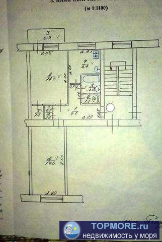 г Феодосия, ул Чкалова. Продажа, 2-х ком. квартира, 50 кв.м.Квартира находится на 5-ом этаже 5-ти этажного дома.Крыша... - 1