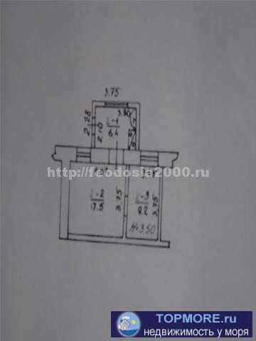 г Феодосия, ул Обуховой, 2 ком. квартира 33.1 кв. м Квартира на земле + времянка (оборудована как номер), над... - 1