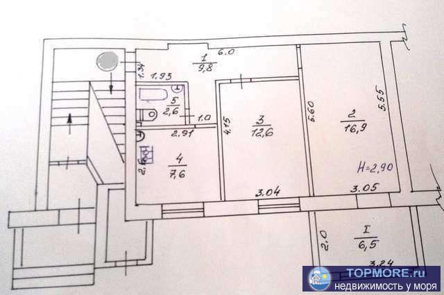 продается 2 комнатная квартира, сделана пристройка 6,5 кв.м. (под ней подвал). В квартире автономное отопление,... - 1