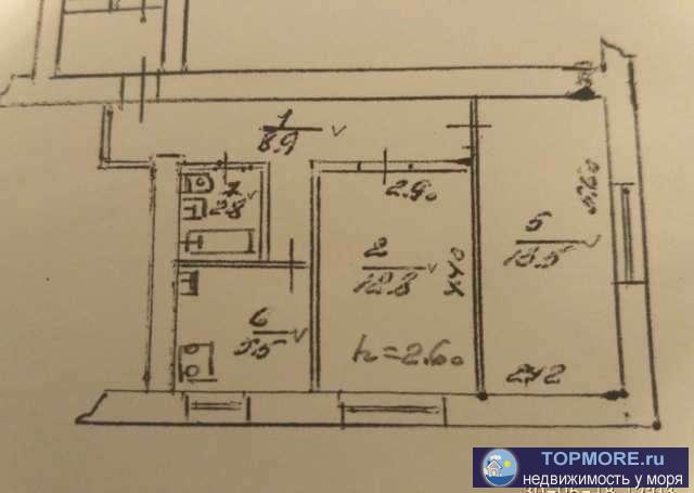 Продается 2-х ком. квартира 43,5 кв.м. по адресу г. Феодосия, ул. Федько. В квартире сделан хороший ремонт.... - 1