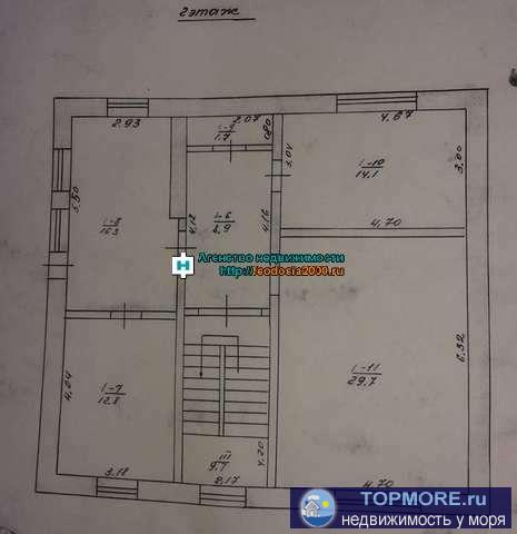 2-этажный дом 126 м (кирпич) на участке 12 сот., 40 км до города Продаётся дом в Восточном регионе Крыма. ПГТ... - 1