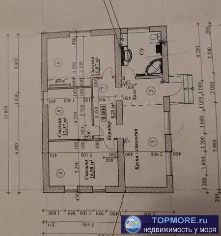 Продается дом в с.Ароматное, Белогорского района, площадью 110 кв.м и участком 25 соток.3 спальни, коридор,... - 1