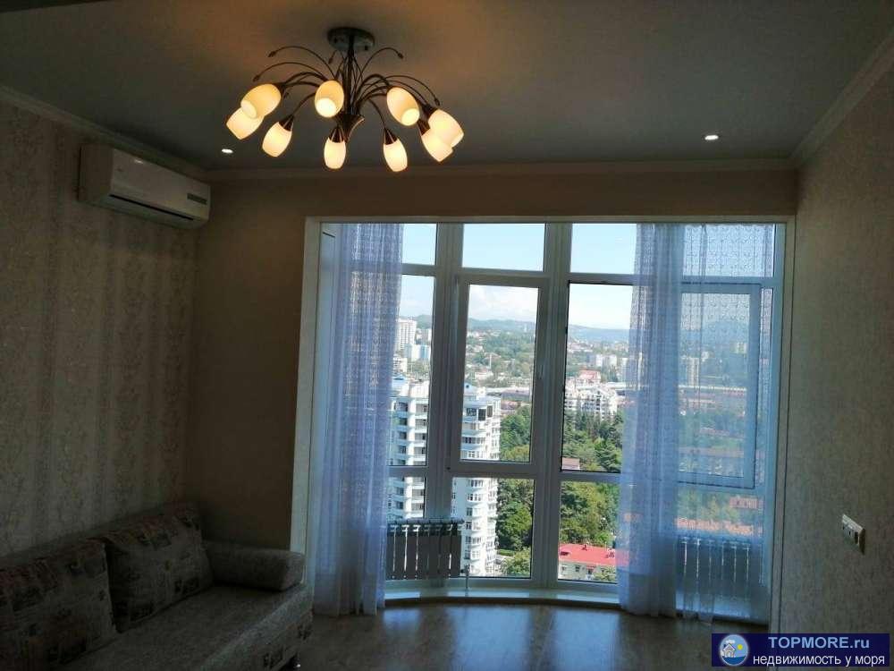 2-х комнатная квартира с дорогим ремонтом(теплые полы, домофон, мебель, техника) в центре города Сочи у моря в доме...