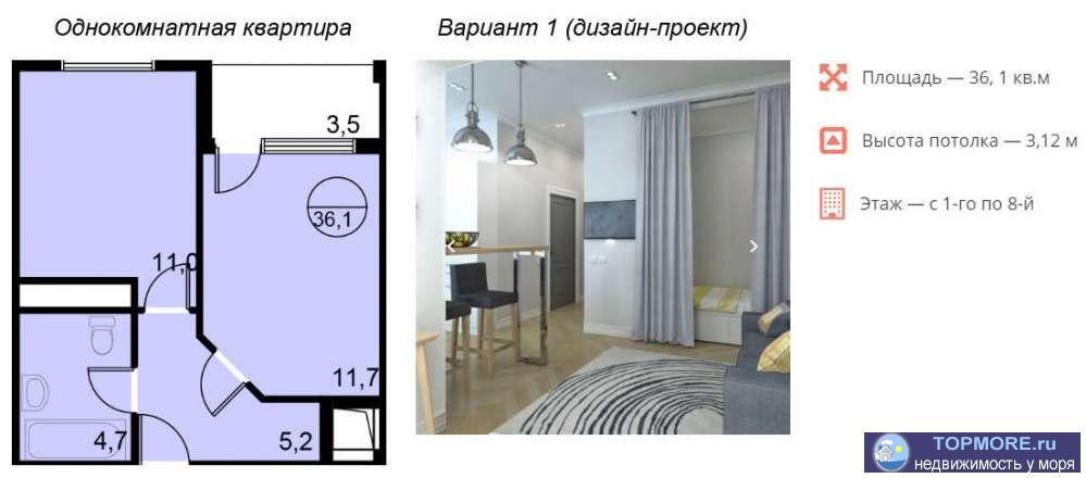 Продам квартиру в новом доме с черновой отделкой.  Квартира планируется как в однокомнатную квартиру так и в студию....