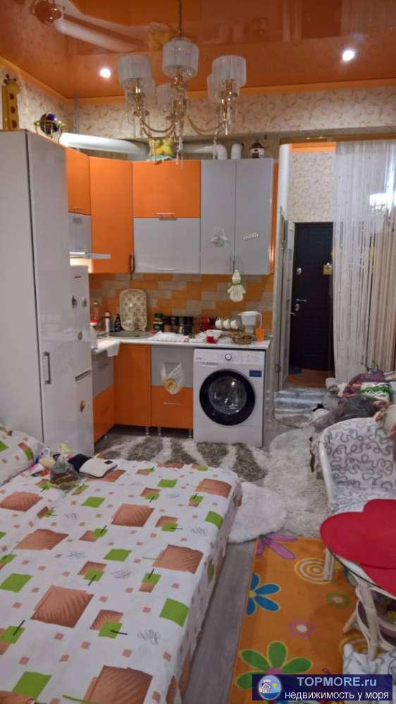 Студия в Романовском с балконом, видом на море, ремонтом, мебелью (частично). - 1