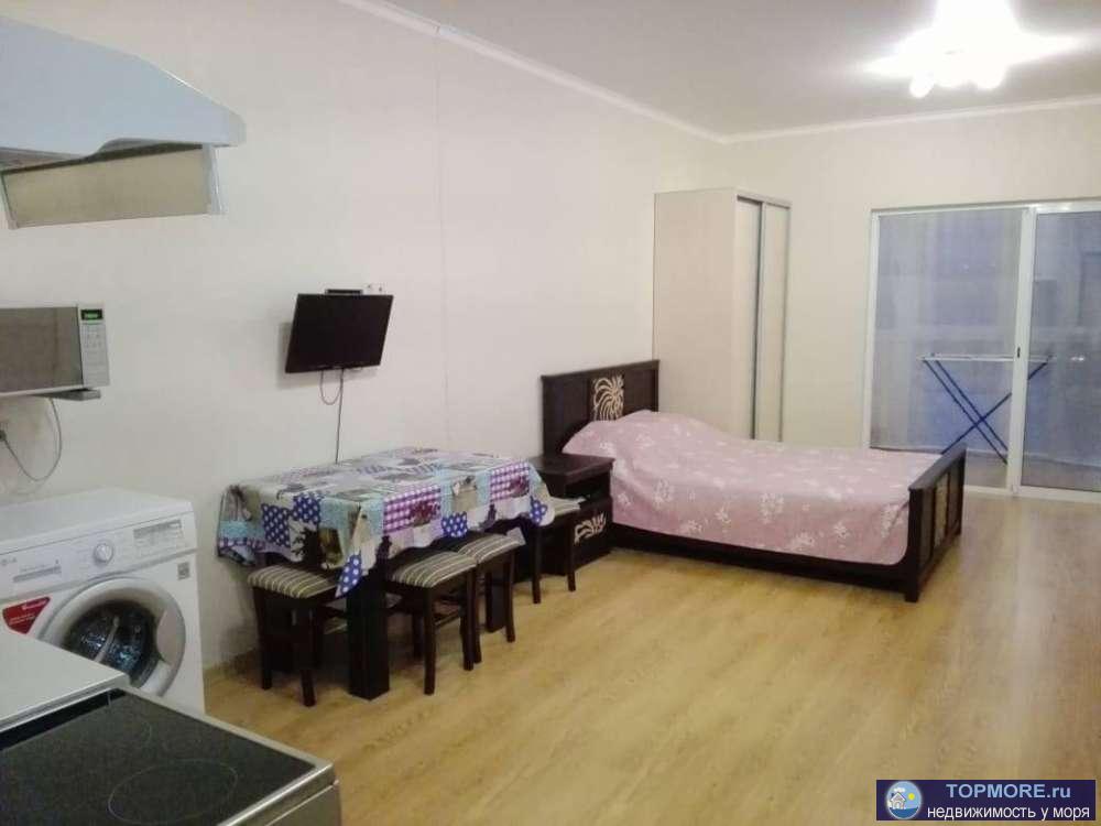 Продаю уютную квартиру-студию в ЖК Остров мечты  с хорошим ремонтом, техникой и мебелью. С балкона квартиры... - 2