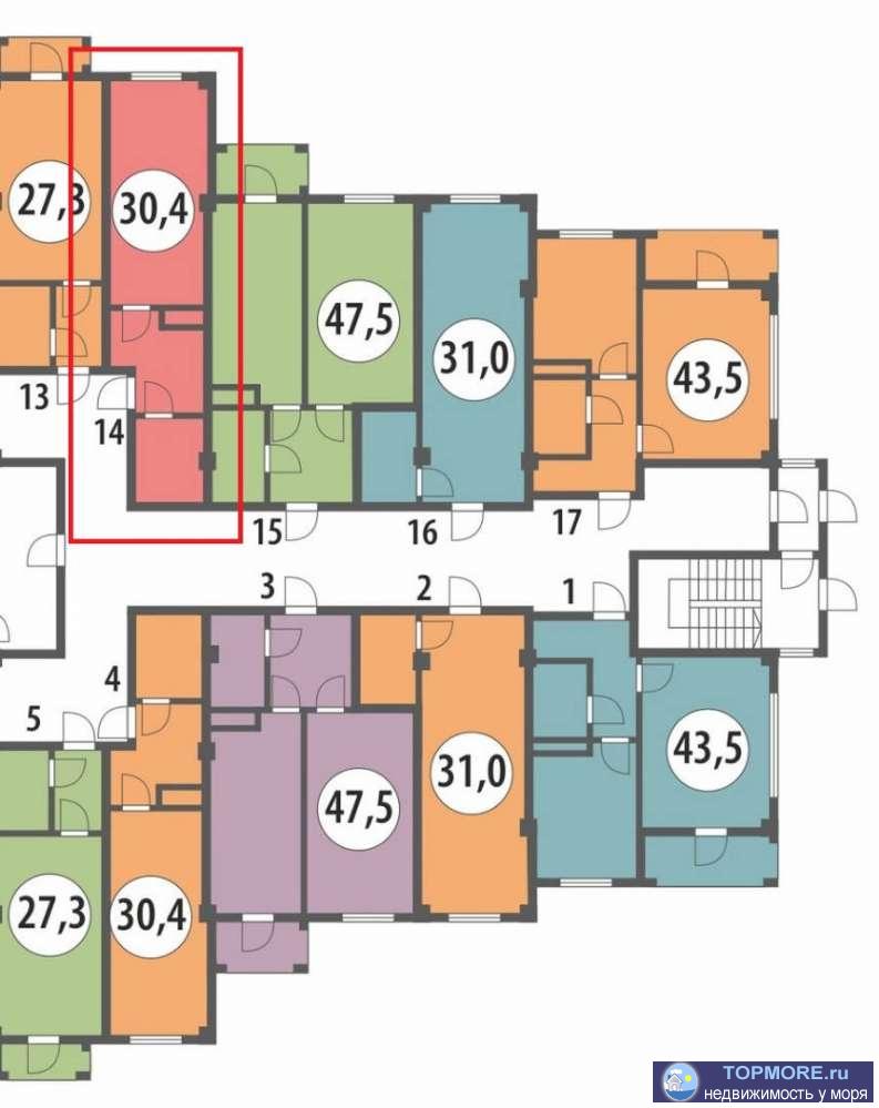 СРОЧНАЯ ПРОДАЖА! Продается 1-к квартира общей площадью 30,4 кв.м. на 3-м этаже 10-ти этажного дома. Без ремонта.... - 2