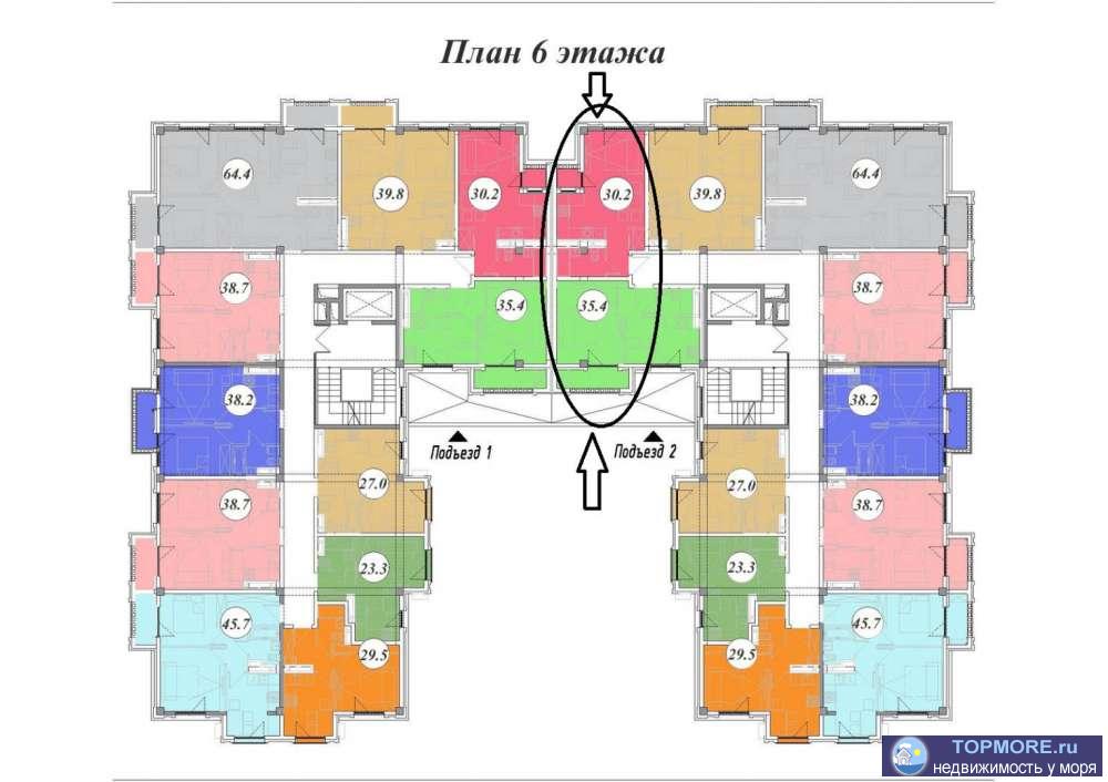 Продаётся двухкомнатная квартира площадью 65,6 кв.м. в доме бизнес-класса. В квартире произведена чистовая отделка,... - 1