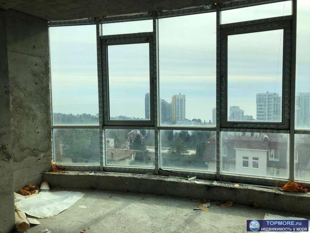 2-х комнатная квартира с балконом с панорамным видом на море в центре города Сочи в доме бизнес-класса, собственная...
