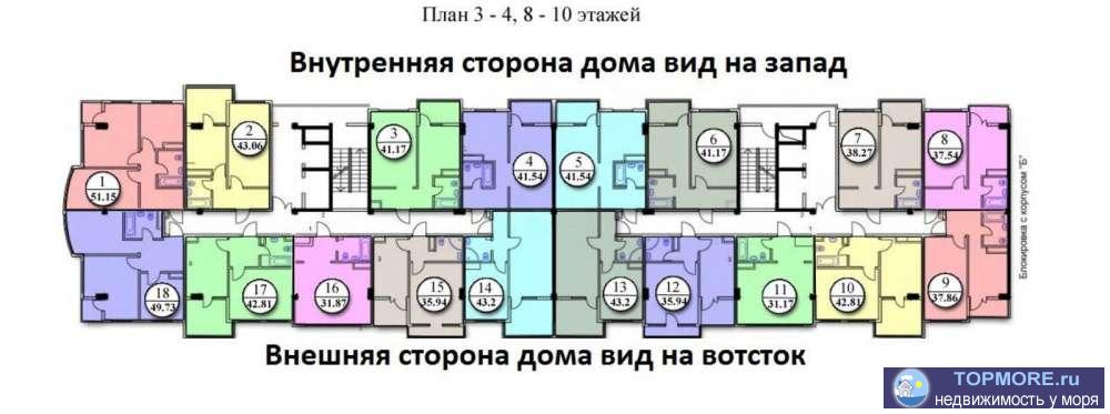 Продается 1-комнатная квартира, площадью 36 кв.м.  в ЖК Посейдон 12-йй этаж 13-ти этажного дома. В квартире черновая... - 2