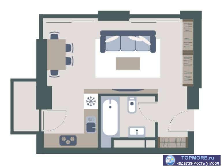 Продаю аппартамент в ЖК Моравия. ФЗ-214. Срок сдачи 4 квартал 2020 года. Все центральные коомуникации. 1 км до моря.... - 1