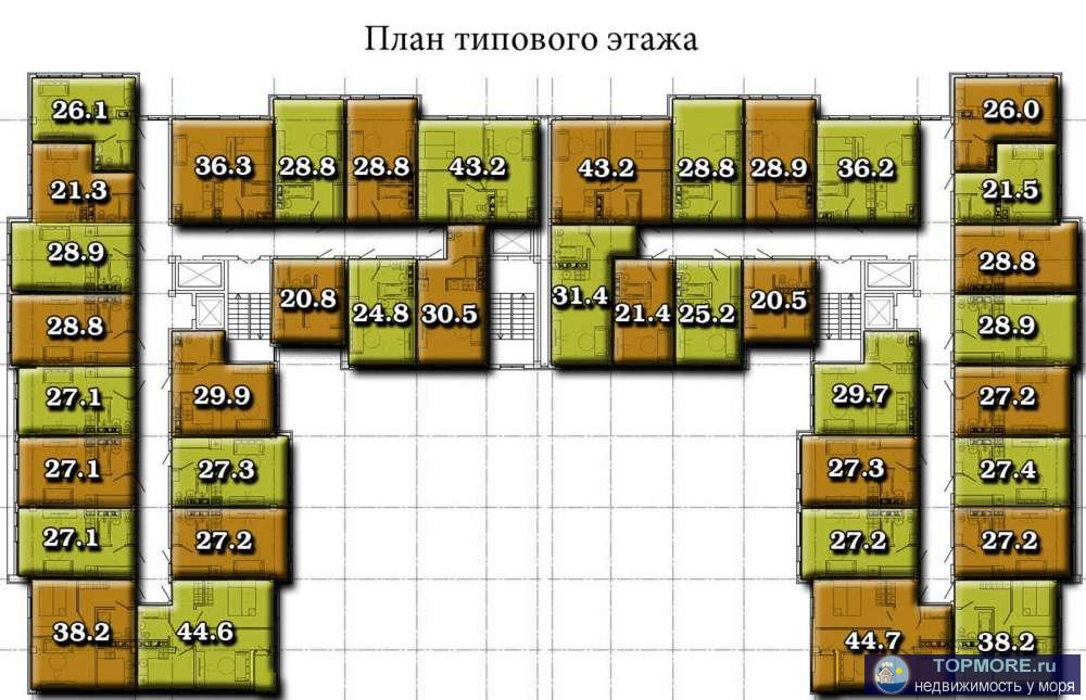 Продаю квартиру в сданном новом жилом комплексе Майами. Дом находится в непосредственной близости к морю и красивой... - 1