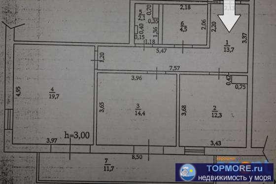 Продам квартиру 2-к квартира 67 м? на 5 этаже 5 этажного монолитного дома Квартира общей площадью 66,7 м2. 5 этаж...