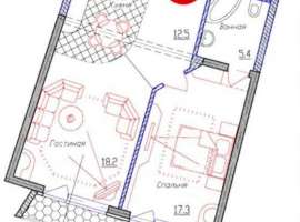 Продается 2-комн. квартира, площадью 74 м2. Возможен вариант...