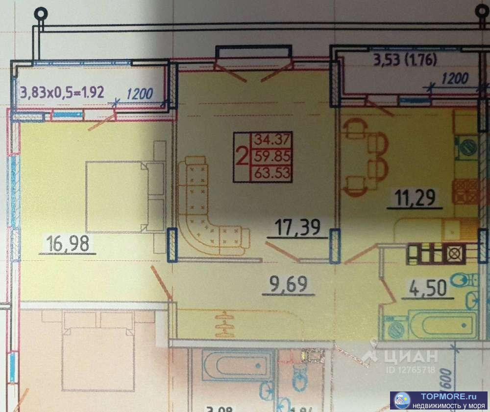 Дом построен. Центральный район города, школа, детские сады, магазины, детская поликлиника и море все в шаговой... - 1