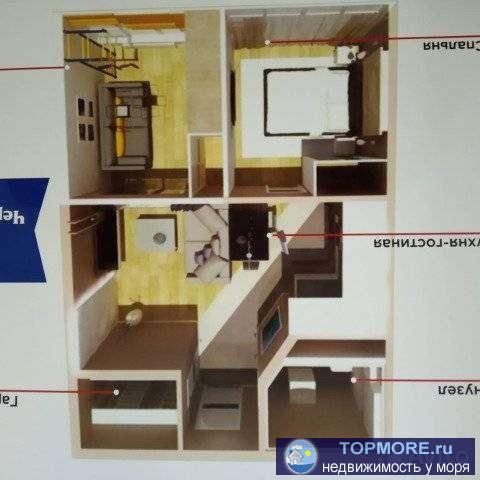 Продажа / Квартиры, Геленджик, Крымская улица, 4 238 000 р. Продается двухкомнатная квартира 54,7 кв.м. в престижном районе возле моря в ЖК Черноморский-2 с ремонтом.В квартире... - 1