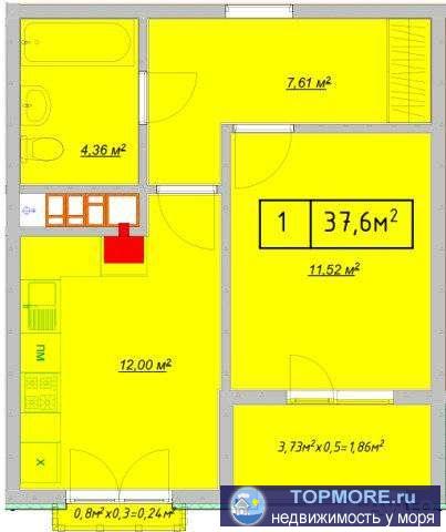 Срочно продам 1ком.квартиру в г. Геленджике(дешевле чем от застройщика).В новом доме, с автономном... - 2