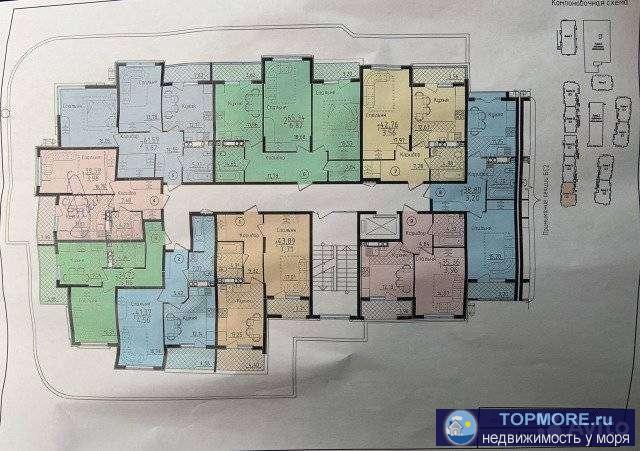 Продажа / Квартиры, Геленджик, Херсонская улица, 3 280 000 р. Продам квартиру от застройщика! С видом на море. ЖК Горизонт - жилой комплекс бизнес-класса в Геленджике,... - 2