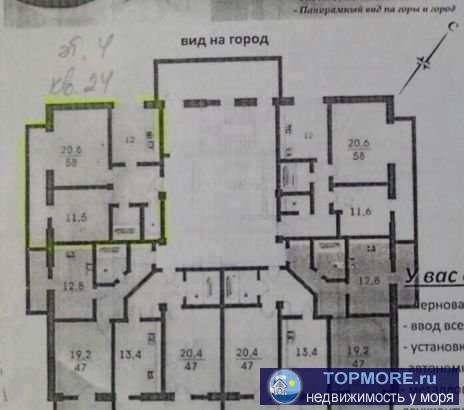  Продается  двухкомнатная квартира  в Нахимовском районе, на проспекте Победы, 57 на 4-м этаже 10-ти этажного дома.... - 1